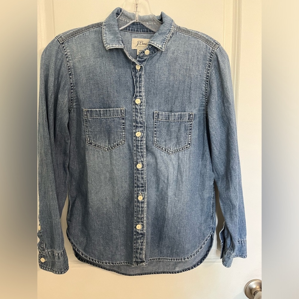 JCrew chambray long sleeve 4P